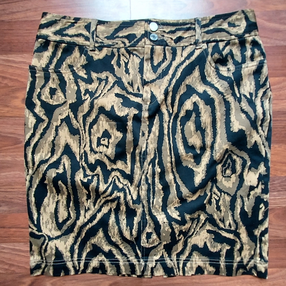 Chaps Animal Print Skirt